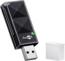 USB 2.0 Card Reader, black - reads SD, SDHC and SDXC memory cards, also reads microSD and T-Flash cards with separate adapter