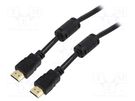 Cable; HDCP 2.2,HDMI 2.0; HDMI plug,both sides; 3m; black Goobay