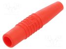 Red; Overall len: 59.5mm; Socket size: 4mm; for banana sockets STÄUBLI