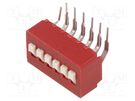 Switch: DIP-SWITCH; Poles number: 6; OFF-ON; 0.025A/25VDC; Pos: 2 C&K