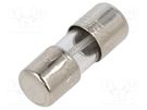 Fuse: fuse; time-lag; 1A; 350VAC; cylindrical,glass; 5x15mm; brass BEL FUSE