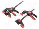 Kit: clips; one-touch operation,quick-fastening; D: 60mm; 2pcs. BESSEY