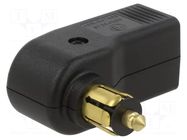 USB power supply; USB A socket; Sup.volt: 12÷24VDC; 16A; black PRO CAR