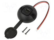 USB power supply; USB A socket,USB C socket; Sup.volt: 12÷24VDC PRO CAR