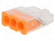 Quick splice; 24A; 450V; spring clamp; orange; polycarbonate; 11mm SIMET
