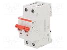 Switch-disconnector; Poles: 2; for DIN rail mounting; 16A; 400VAC ABB