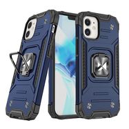 Wozinsky Ring Armor case for iPhone 14 Plus armored cover magnetic holder ring blue, Wozinsky