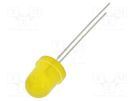LED; 8mm; yellow; 350mcd; 60°; Front: convex; 1.6÷2.4V; No.of term: 2 LUCKYLIGHT