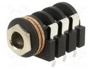 Socket; Jack 6,3mm; stereo,with on/off switch; ways: 3 REAN