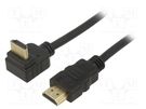 Cable; HDCP 2.2,HDMI 2.0; HDMI plug,HDMI plug 270°; PVC; 3m Goobay