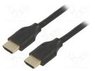 Cable; HDCP 2.2,HDMI 2.1; HDMI plug,both sides; PVC; 2m; black Goobay
