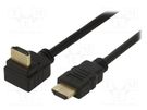 Cable; HDCP 2.2,HDMI 2.0; HDMI plug,HDMI plug 270°; PVC; 0.5m Goobay