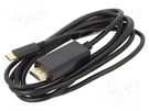 Adapter; HDMI 1.4,USB 3.1; HDMI plug,USB C plug; 2m; black; black GEMBIRD