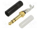 Plug; Jack 6,3mm; male; stereo; ways: 3; straight; gold-plated REAN