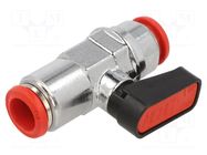 Ball valve; max.20bar; nickel plated brass; 12mm; -20÷80°C PNEUMAT