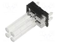 Fiber for LED; Ø2mm; L: 15mm; No.of mod: 4; round; Front: convex MENTOR