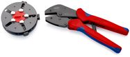 KNIPEX 97 33 01 MultiCrimp® Crimping Pliers with changer magazine with multi-component handles burnished 250 mm