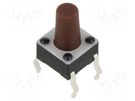 Microswitch TACT; SPST-NO; Pos: 2; 0.05A/12VDC; THT; 0.98N; 6x6x4mm E-SWITCH