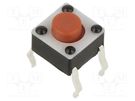 Microswitch TACT; SPST-NO; Pos: 2; 0.05A/12VDC; THT; 0.98N; 6x6x4mm E-SWITCH