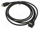 Cable; HDCP 2.2,HDMI 2.0; HDMI plug,HDMI plug 270°; PVC; 2m Goobay