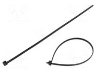 Cable tie; multi use; L: 300mm; W: 4.8mm; black; polyamide; 200N HELLERMANNTYTON