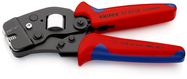KNIPEX 97 53 08 SB Self-Adjusting Crimping Pliers for wire ferrules with front loading with multi-component handles burnished 190 mm