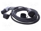 Cable: eMobility; 1x0.5mm2,5x4mm2; 480V; 26.6kW; IP44; 7m; 32A PHOENIX CONTACT