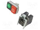 Switch: double; 22mm; Stabl.pos: 1; NC + NO; green/red; none; IP66 SCHNEIDER ELECTRIC