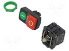 Switch: double; 22mm; Stabl.pos: 1; NC + NO; green/red; LED; 24V SCHNEIDER ELECTRIC