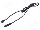 Cable; 1x1mm2; DC 5,5/2,1 socket,DC 5,5/2,5 plug; angled; black WEST POL