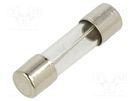 Fuse: fuse; time-lag; 1A; 250VAC; cylindrical,glass; 5x20mm; brass BEL FUSE