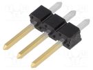 Pin header; pin strips; BERGSTIK II; male; PIN: 3; straight; 2.54mm Amphenol Communications Solutions