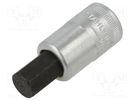 Socket; hex key,socket spanner; HEX 14mm; 1/2"; 60mm; INHEX STAHLWILLE