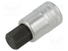Socket; hex key,socket spanner; HEX 17mm; 1/2"; 60mm; INHEX STAHLWILLE