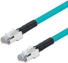 DOUBLE SHIELDED CAT5E OUTDOOR HIGH FLEX POE INDUSTRIAL ETHERNET CABLE, RJ45, TEL, 10.0FT