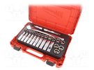 Wrenches set; 6-angles,socket spanner; Mounting: 1/2"; 28pcs. Milwaukee