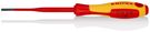 KNIPEX 98 20 35 SL Screwdriver (Slim) for slotted screws insulating multi-component handle, VDE-tested burnished 202 mm