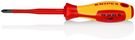 KNIPEX 98 24 02 SL Screwdriver (Slim) for cross-recessed screws Phillips® insulating multi-component handle, VDE-tested burnished 212 mm