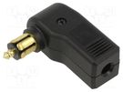 Cigarette lighter plug; USB A socket; Inom: 3A; 5V/3A; black PRO CAR