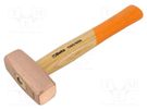 Hammer; 280mm; 1kg; copper; wood BETA