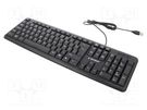 Keyboard; black; USB A; BE layout,wired; 1.5m GEMBIRD