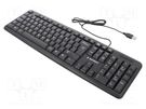 Keyboard; black; USB A; wired,PT layout; 1.5m GEMBIRD