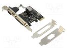PC extension card: PCIe; brackets on slot; chipset WCH382 GEMBIRD