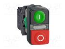 Switch: double; 22mm; Stabl.pos: 1; NC + NO; green/red; LED; 230V SCHNEIDER ELECTRIC