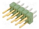 Pin header; pin strips; AMPMODU MOD II; male; PIN: 10; straight TE Connectivity