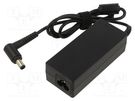 Power supply: switched-mode; 18.5VDC; 3.5A; 65W; for notebooks AKYGA