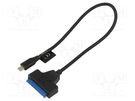USB to SATA adapter; SATA plug,USB C plug; 0.2m; Cablexpert GEMBIRD
