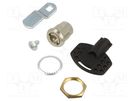 Lock; zinc alloy; 25mm; nickel; Actuator material: steel ELESA+GANTER