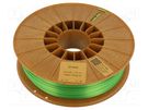 Filament: PLA SILK; 1.75mm; green; 195÷225°C; 800g ROSA 3D
