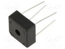 Bridge rectifier: single-phase; Urmax: 800V; If: 3A; Ifsm: 50A; BR-3 DC COMPONENTS